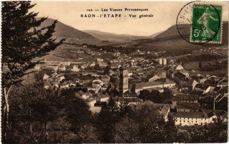 Carte postale ancienne Raon-l'Etape Vue générale. à Raon-l'Étape