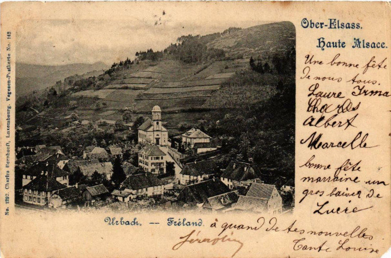 Carte postale ancienne Luspach Freland.