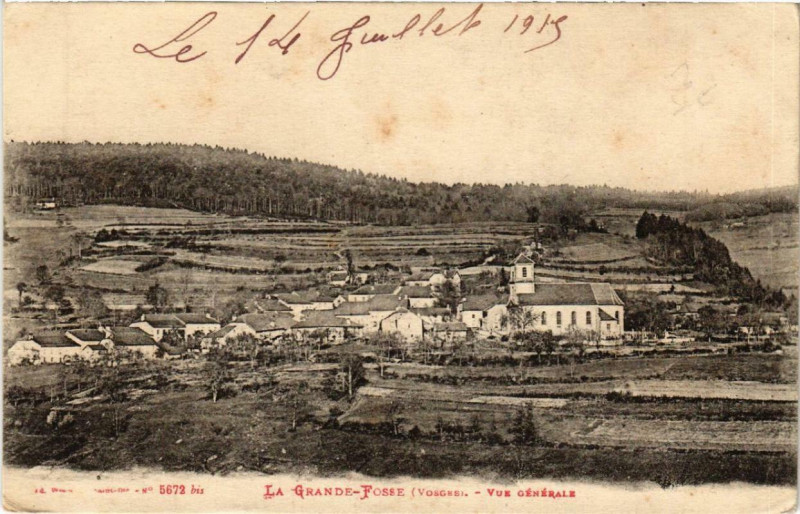Carte postale ancienne Vue générale à La Grande-Fosse