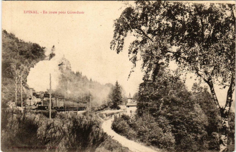 Carte postale ancienne Epinal En route pour Gerardmer. à Épinal