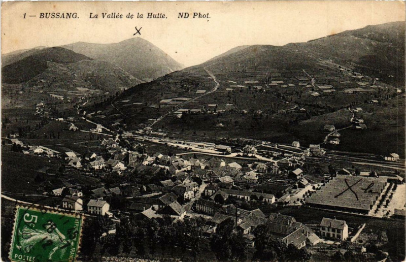 Carte postale ancienne Bussang La Valléee de la Hutte. à Bussang