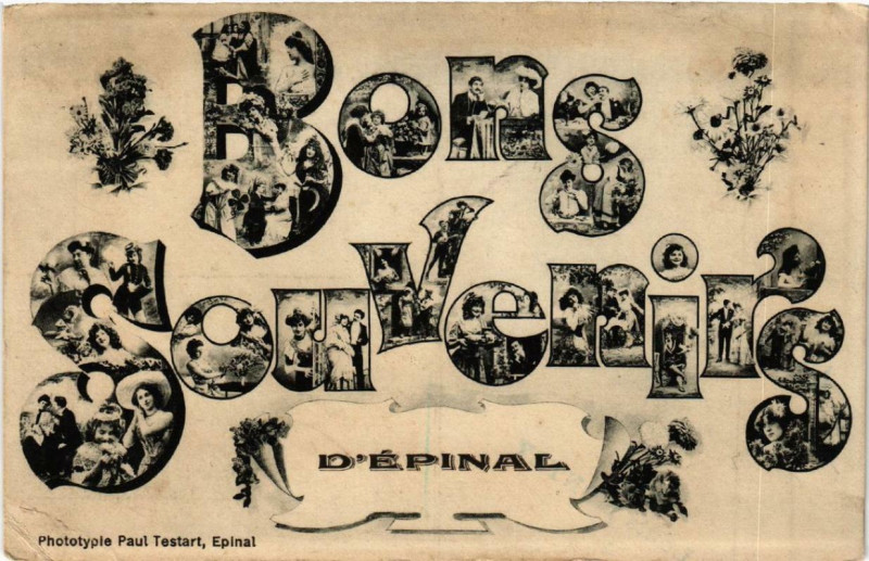 Carte postale ancienne Bons Souvenirs d'Epinal