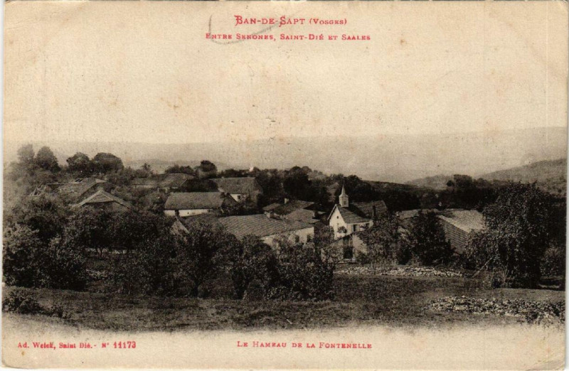 Carte postale ancienne Ban-de-Sapt Entre Senones - Saint-Die et Saales. à Ban-de-Sapt