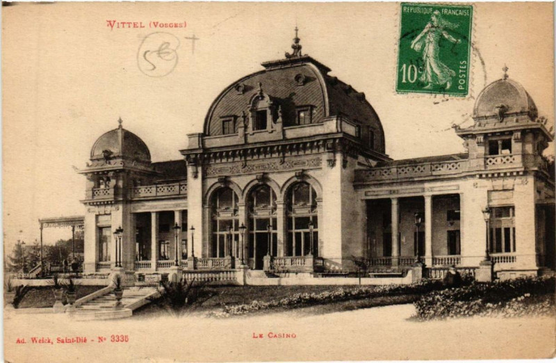 Carte postale ancienne Vittel Le Casino. à Vittel