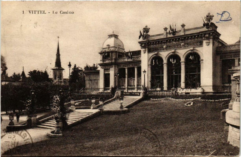 Carte postale ancienne Vittel Le Casino. à Vittel