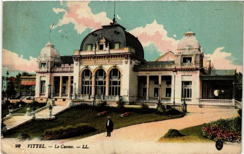 Carte postale ancienne Vittel Le Casino. à Vittel
