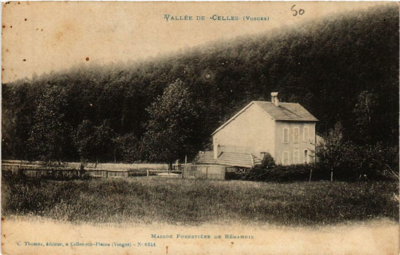 Carte postale ancienne Valléee de Celles Maison Forestiere de Benameix.