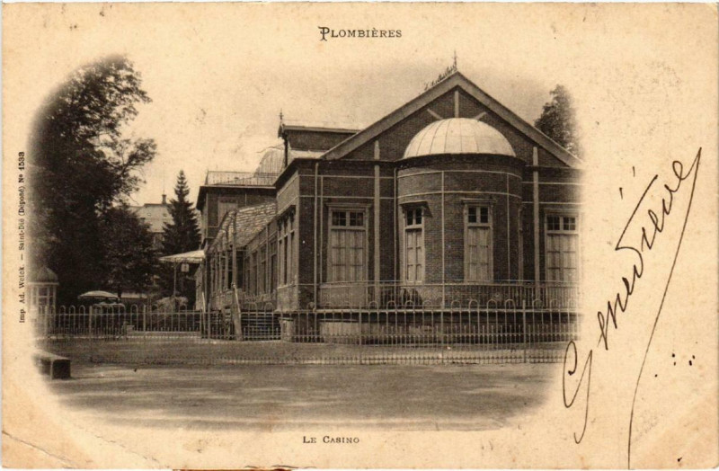 Carte postale ancienne Plombieres Le Casino.