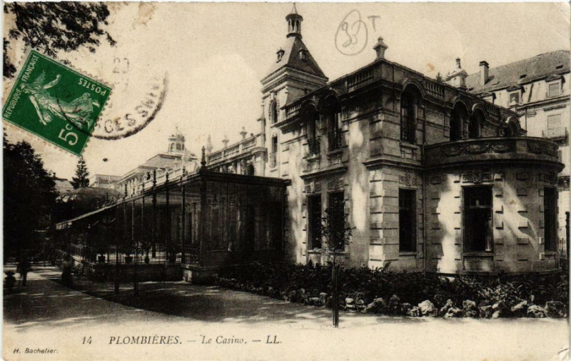 Carte postale ancienne Plombieres Le Casino.