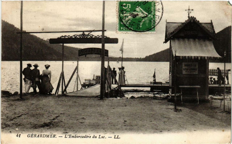 Carte postale ancienne Gerardmer L'Embarcadere du Lac. à Gérardmer