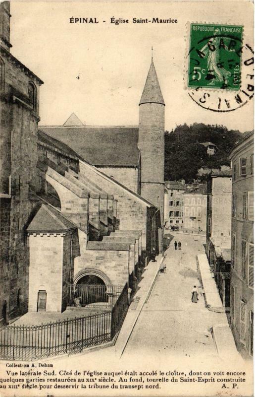 Carte postale ancienne Epinal Eglise Saint-Maurice. à Épinal