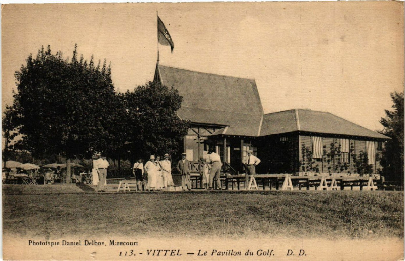 Carte postale ancienne Vittel - Le Pavillon du Golf à Vittel