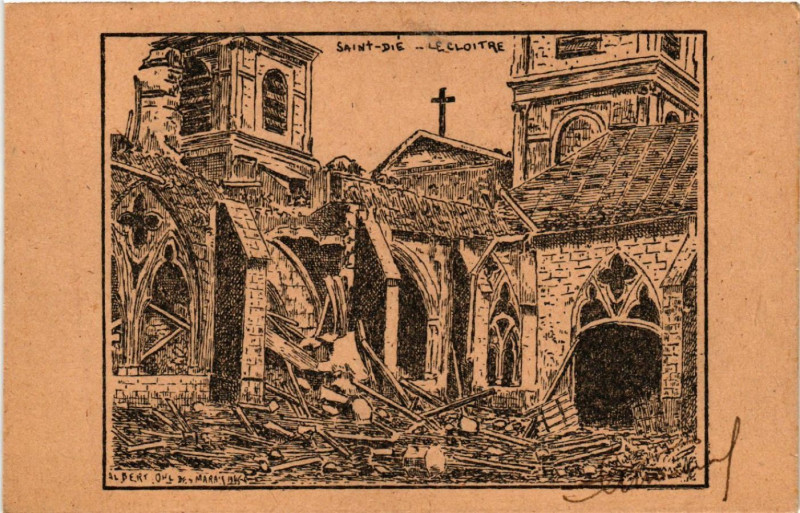 Carte postale ancienne Saint-Die - Le Cloitre