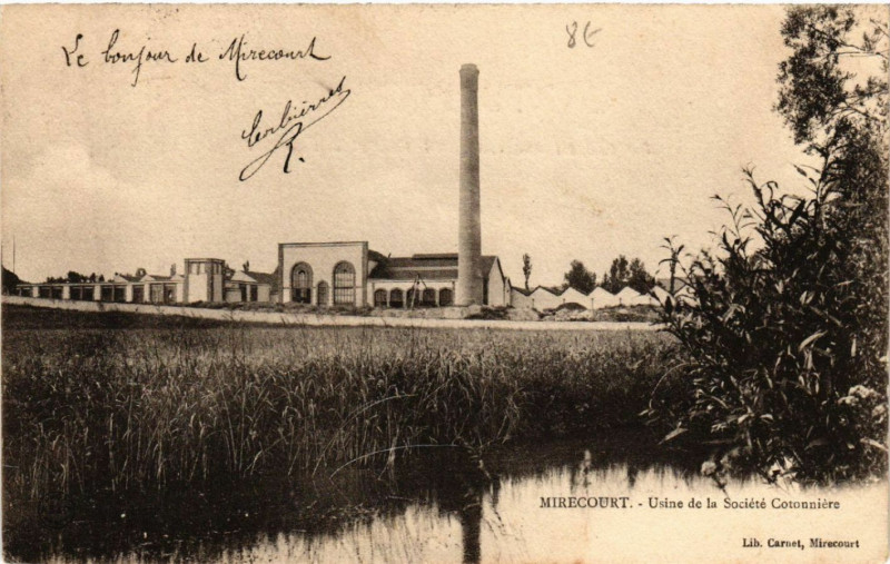 Carte postale ancienne Mirecourt - Usine de la Société Cotonniere à Mirecourt