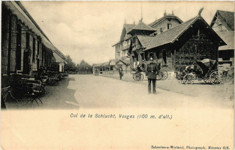 Carte postale ancienne Col de La Schlucht Vosges (1100 m. d'alt.)