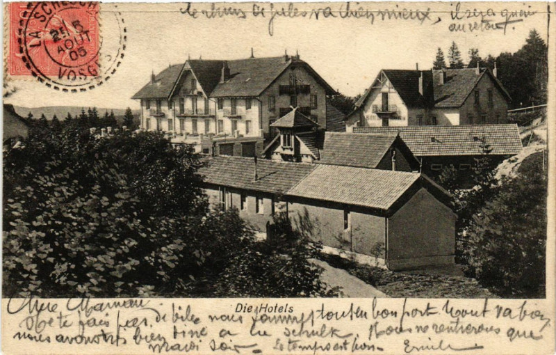 Carte postale ancienne Saint-Die Hotels