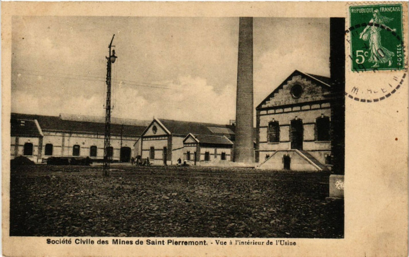 Carte postale ancienne Société Civile des Mines de Saint-Pierremont - Vue a l'intérieur.. à Saint-Pierremont