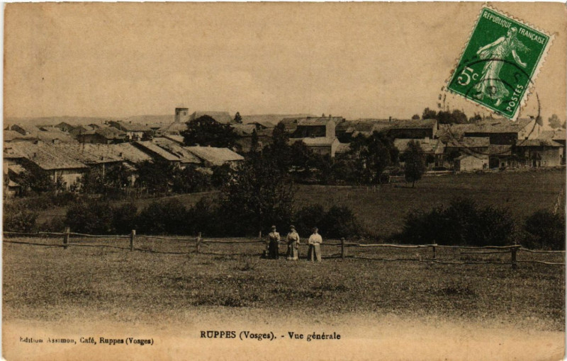 Carte postale ancienne Ruppes - Vue générale à Ruppes
