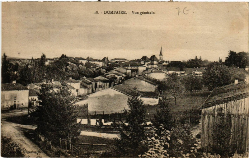 Carte postale ancienne Dompaire - Vue générale à Dompaire