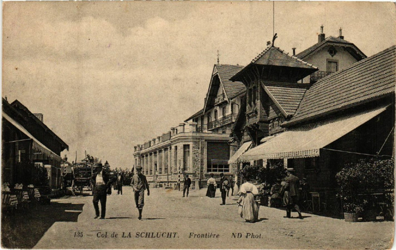 Carte postale ancienne Col de La Schlucht - Frontiere