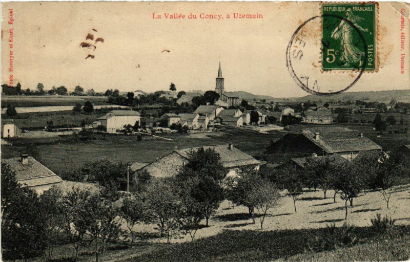 Carte postale ancienne La Vallée du Concy - a Uzemain à Uzemain