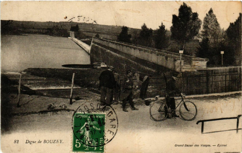Carte postale ancienne Digue de Bouzey
