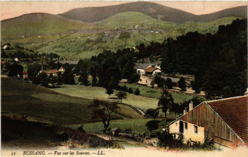 Carte postale ancienne Bussang - Vue sur les Sources à Bussang