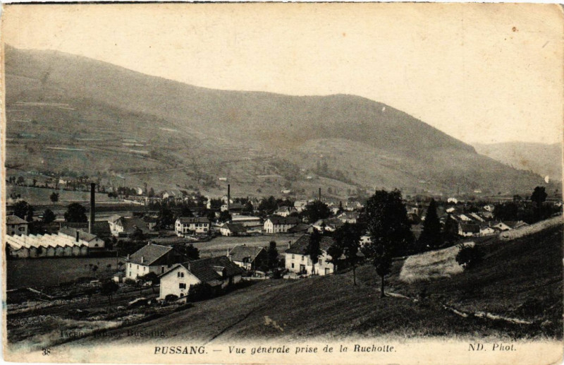 Carte postale ancienne Pussang - Vue générale prise de la Ruchoite