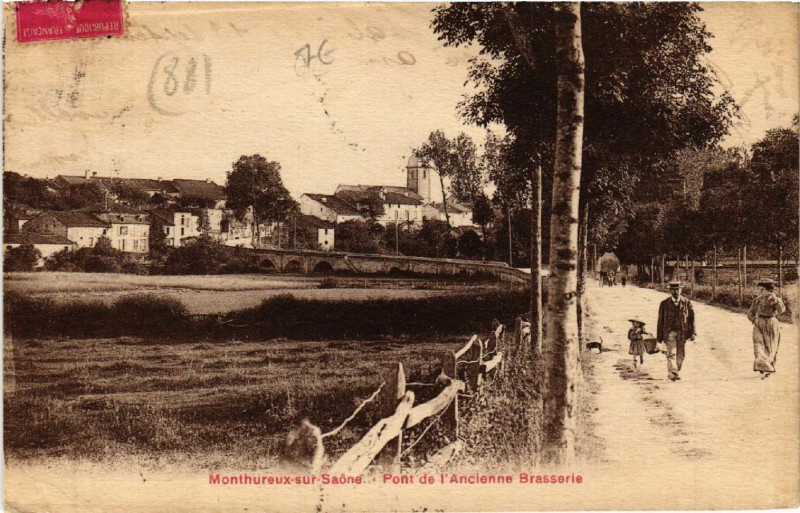 Carte postale ancienne Monthureux-sur-Saone - Pont de l'Ancienne Brasserie à Monthureux-sur-Saône