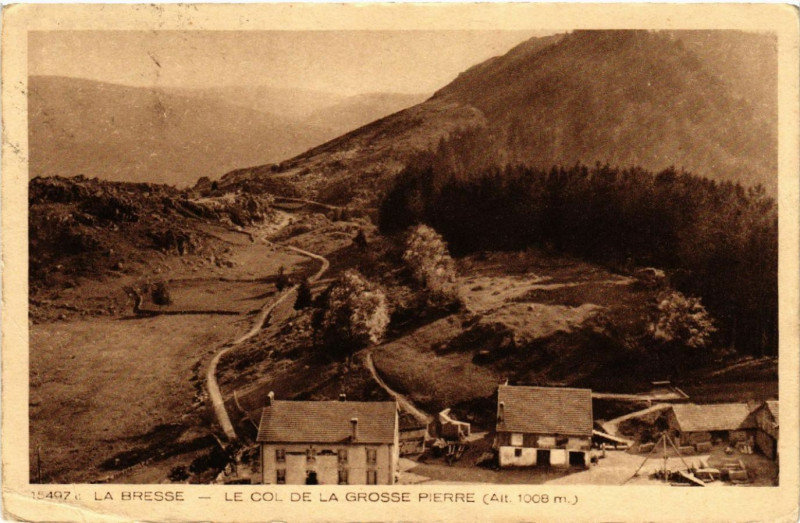 Carte postale ancienne La Bresse - Le Col de la Grosse Pierre (Alt. 1008 m) à La Bresse