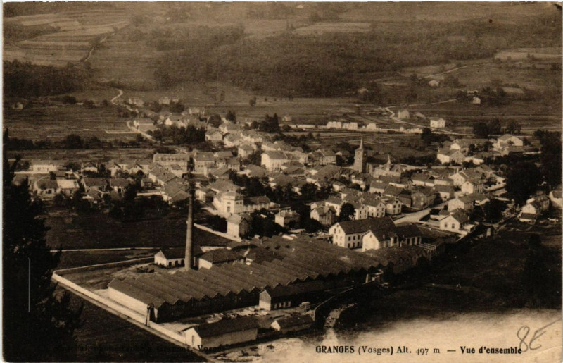 Carte postale ancienne Granges Alt. 497 m - Vue d'ensemble