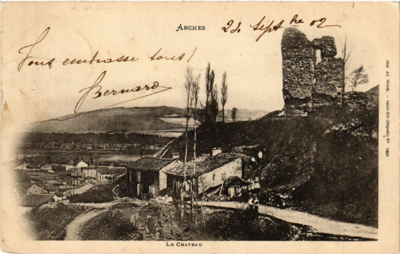 Carte postale ancienne Arches - Le Chateau à Arches