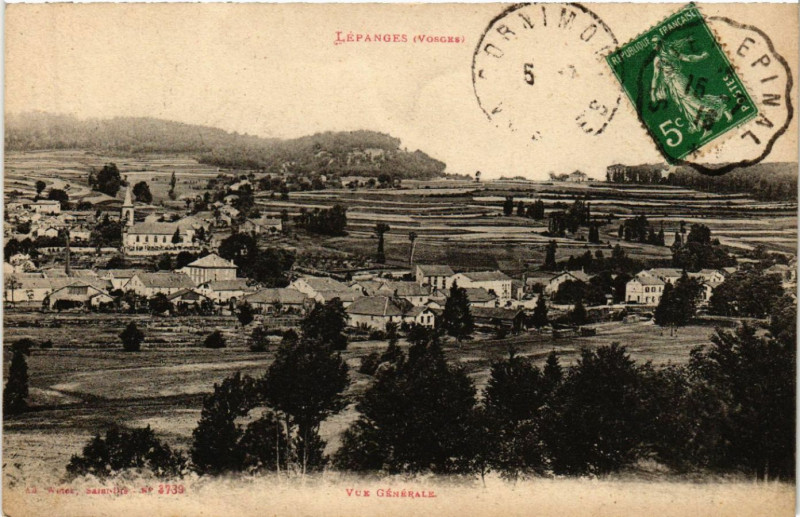 Carte postale ancienne Lepanges - Vue générale