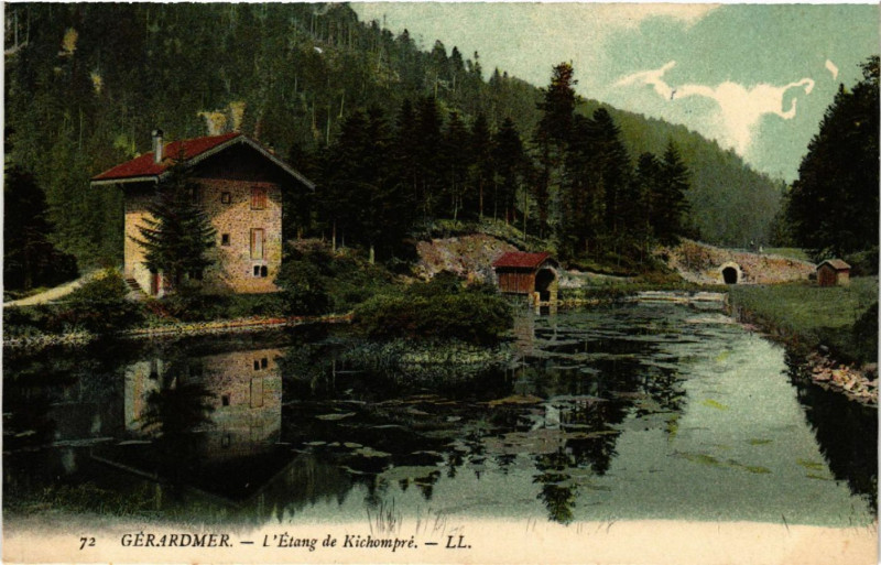 Carte postale ancienne Gerardmer - L'Etang de Kichompre à Gérardmer