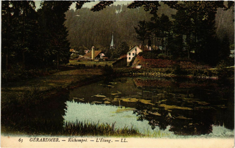 Carte postale ancienne Gerardmer - Kichompre - L'Etang à Gérardmer