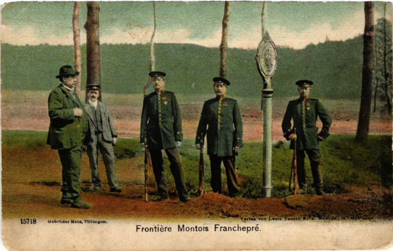 Carte postale ancienne Frontiere Montois Franchepré
