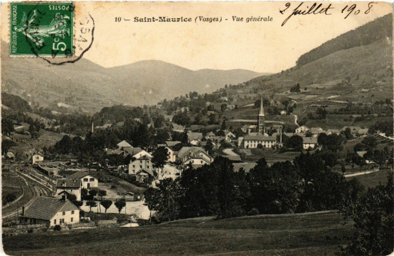 Carte postale ancienne Saint-Maurice - Vue générale