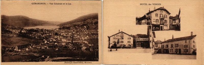 Carte postale ancienne Gerardmer - Vue Générale et le Lac à Gérardmer