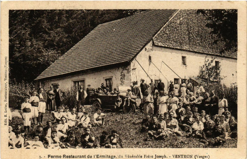 Carte postale ancienne Ferme Restaurant de l'Ermitage du Vénérable Frére Joseph Ventron à Ventron