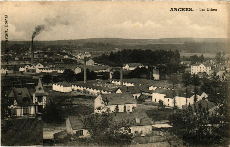 Carte postale ancienne Arches - Les Usines à Arches