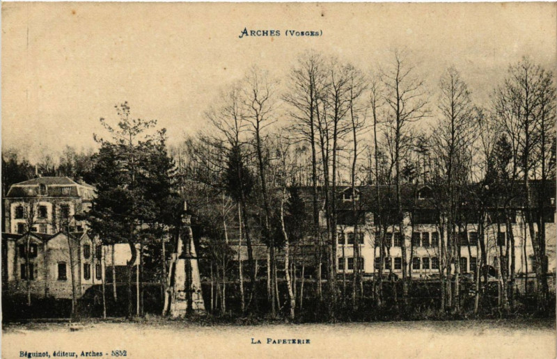 Carte postale ancienne Arches - La Papeterie à Arches