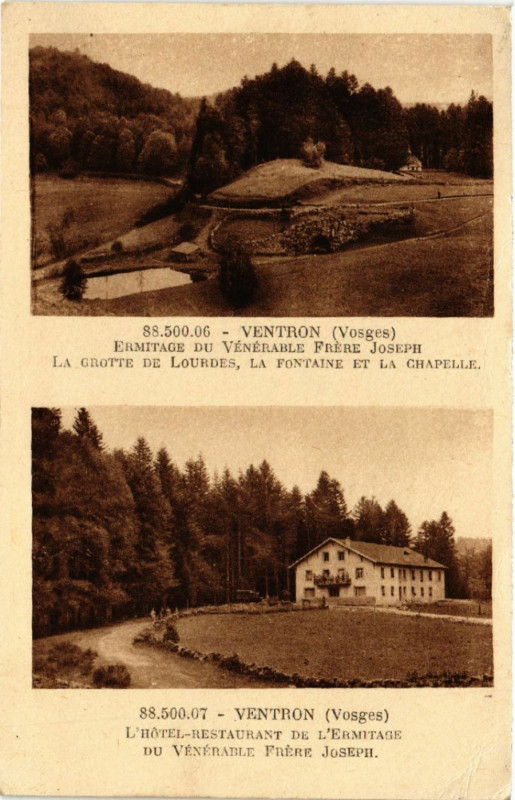 Carte postale ancienne Ventron - Ermitage du Vénérable Frére Joseph - La Grotte... à Ventron