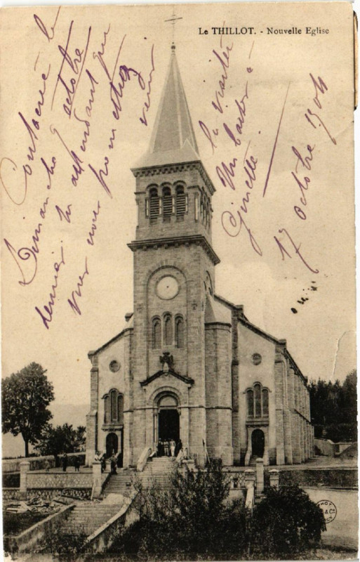 Carte postale ancienne Le Thillot - Nouvelle Eglise au Thillot