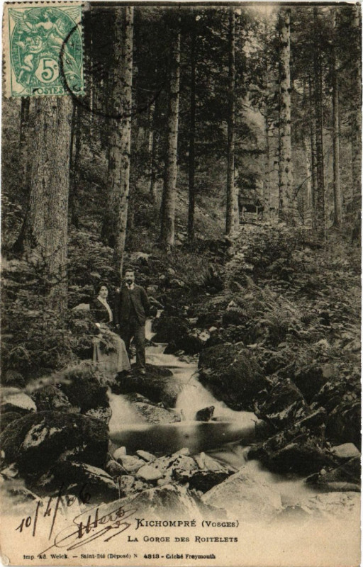 Carte postale ancienne Kichompre - La Gorge des Roitelets