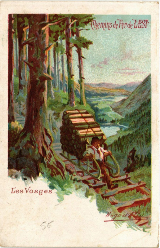 Carte postale ancienne Chemins de Fer de Lest - Les Vosges