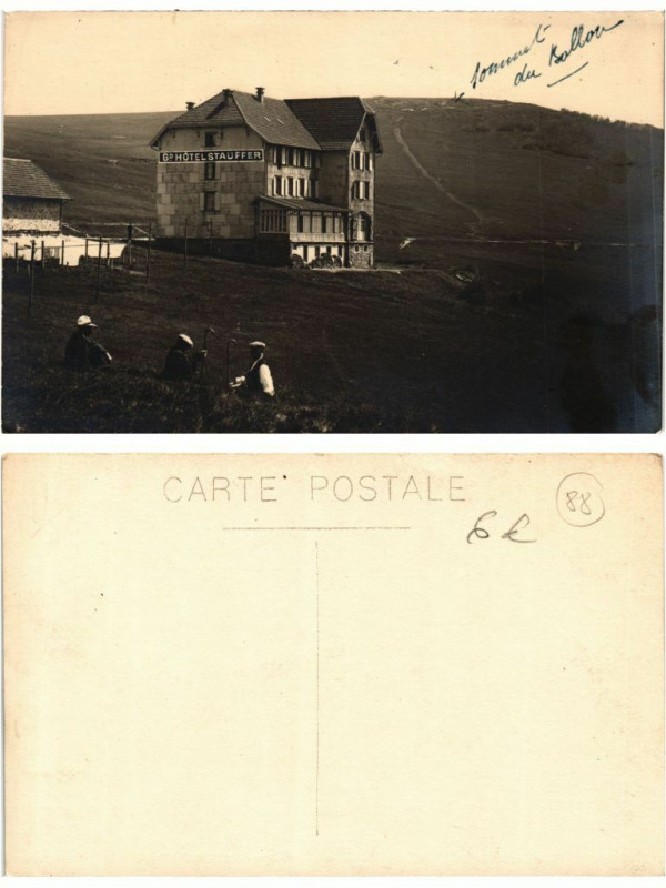 Carte postale ancienne Sommet du Ballon. Gd Hotel Stauffer