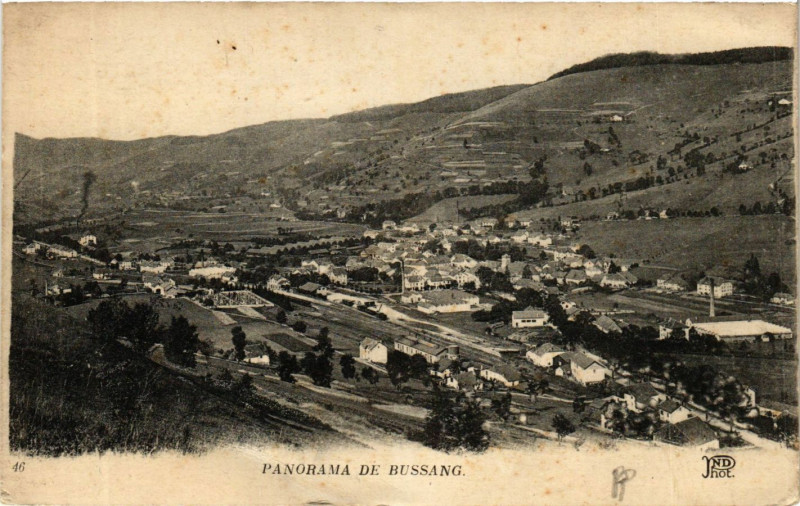Carte postale ancienne Nd Photo Panorama de Bussang à Bussang