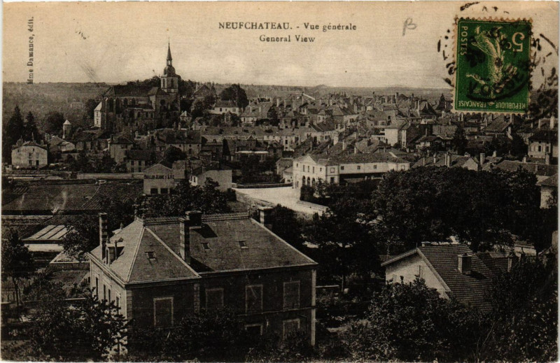 Carte postale ancienne Mme Damance. Neufchateu vue générale