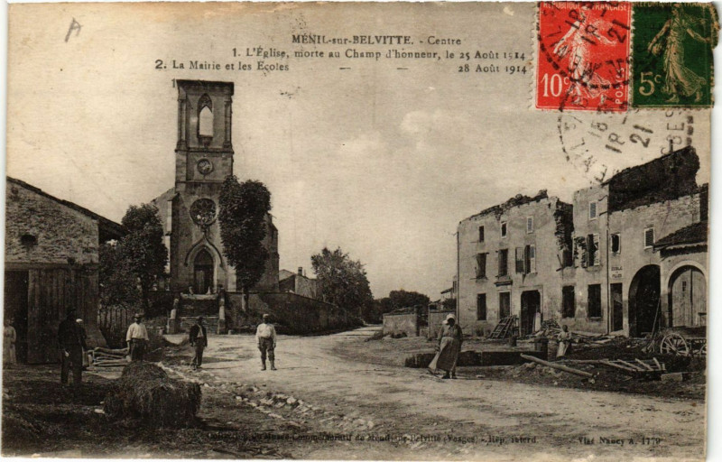 Carte postale ancienne Minel-sur-Belvitte Centre