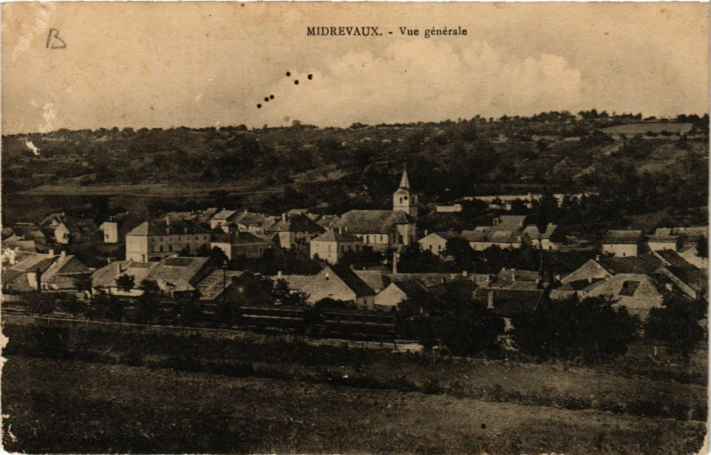 Carte postale ancienne Midrevaux vue générale à Midrevaux